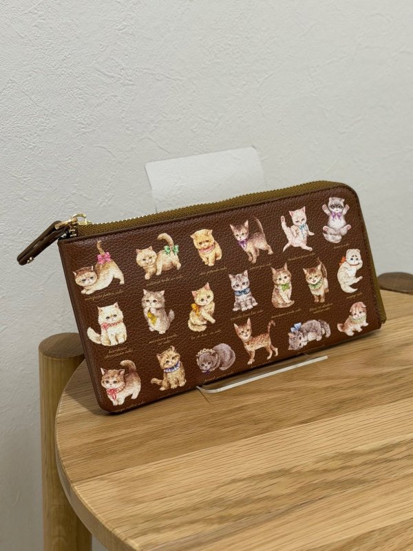 ハンドメイド お財布×ポシェット yukiemon すーちゃんメモリー yukiemon（ユキエモン）テキスタイルぺたんこ長財布 6100180 | 陽氣屋