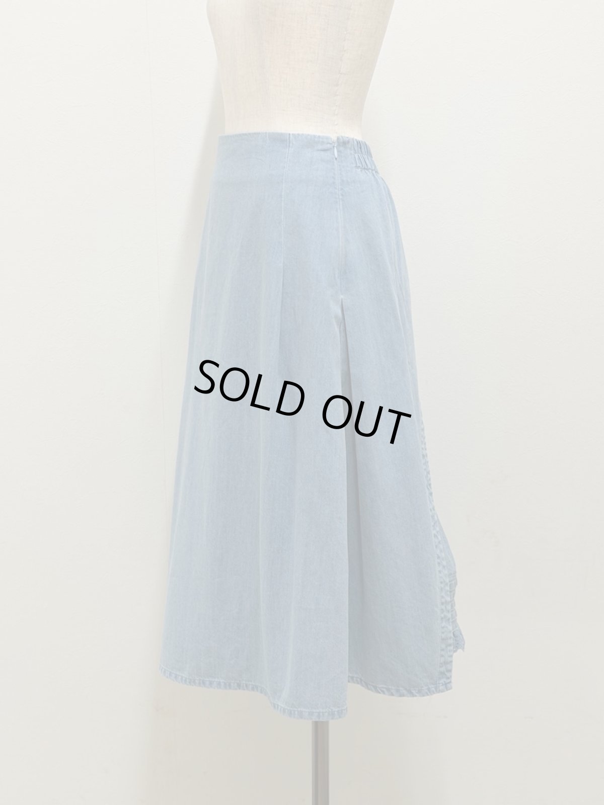 画像4: 【4月中旬〜4月下旬】クレープデニムスカート（3L）6660180 (4)