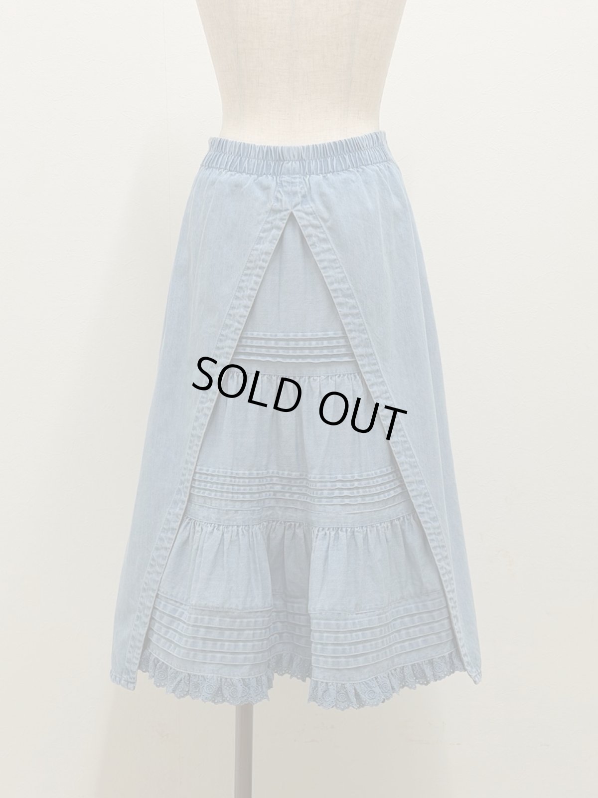 画像5: 【4月中旬〜4月下旬】クレープデニムスカート（3L）6660180 (5)