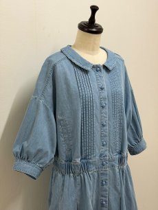 画像2: 【4月中旬〜4月下旬】デニムワンピースコート（3L） 6610160 (2)