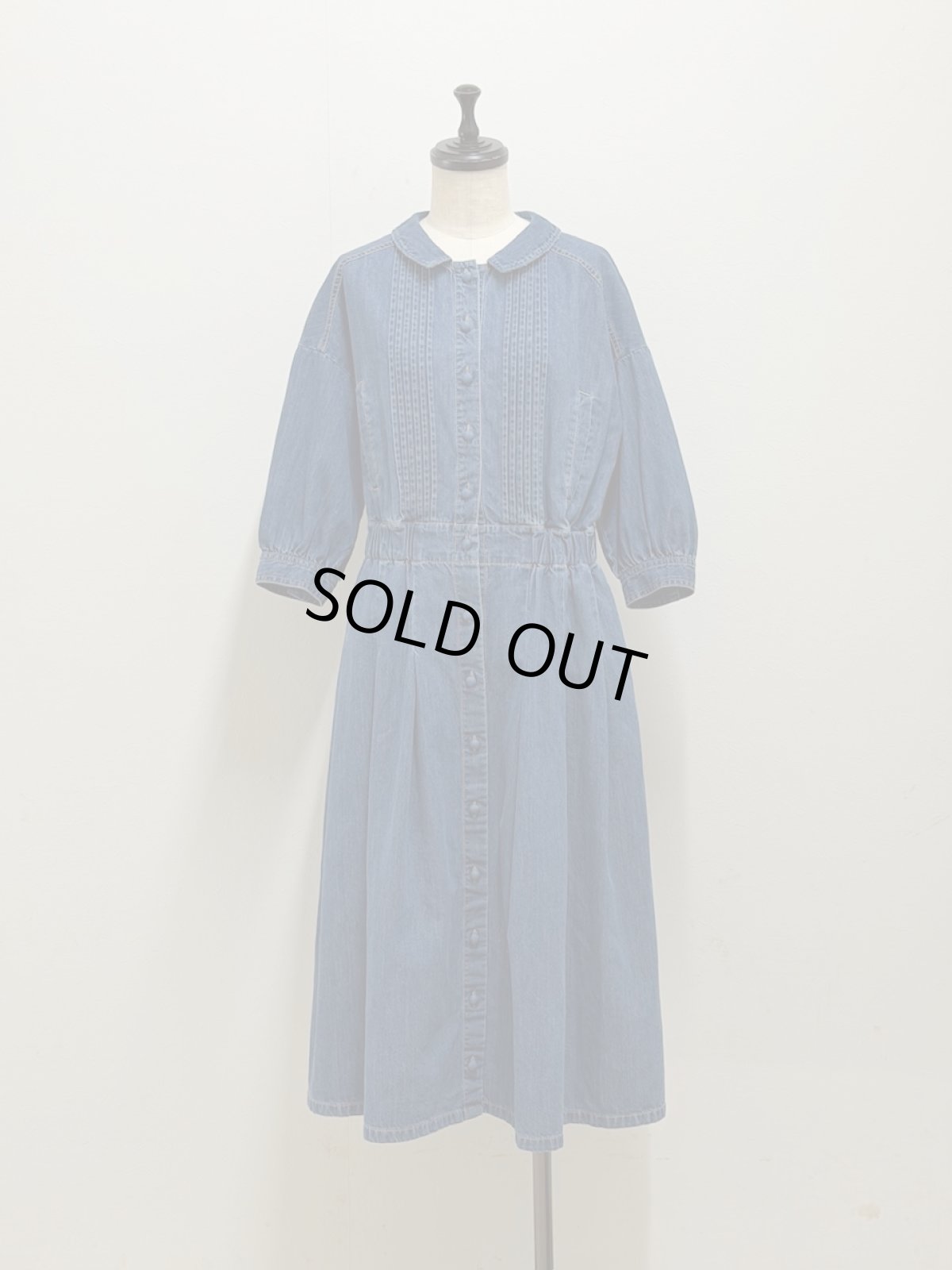 画像4: 【4月中旬〜4月下旬】デニムワンピースコート（3L） 6610160 (4)