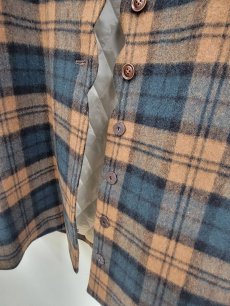 画像6: 【即納】yukiemon チェックコート　ブラウン×グリーン（3L）5695260 (6)