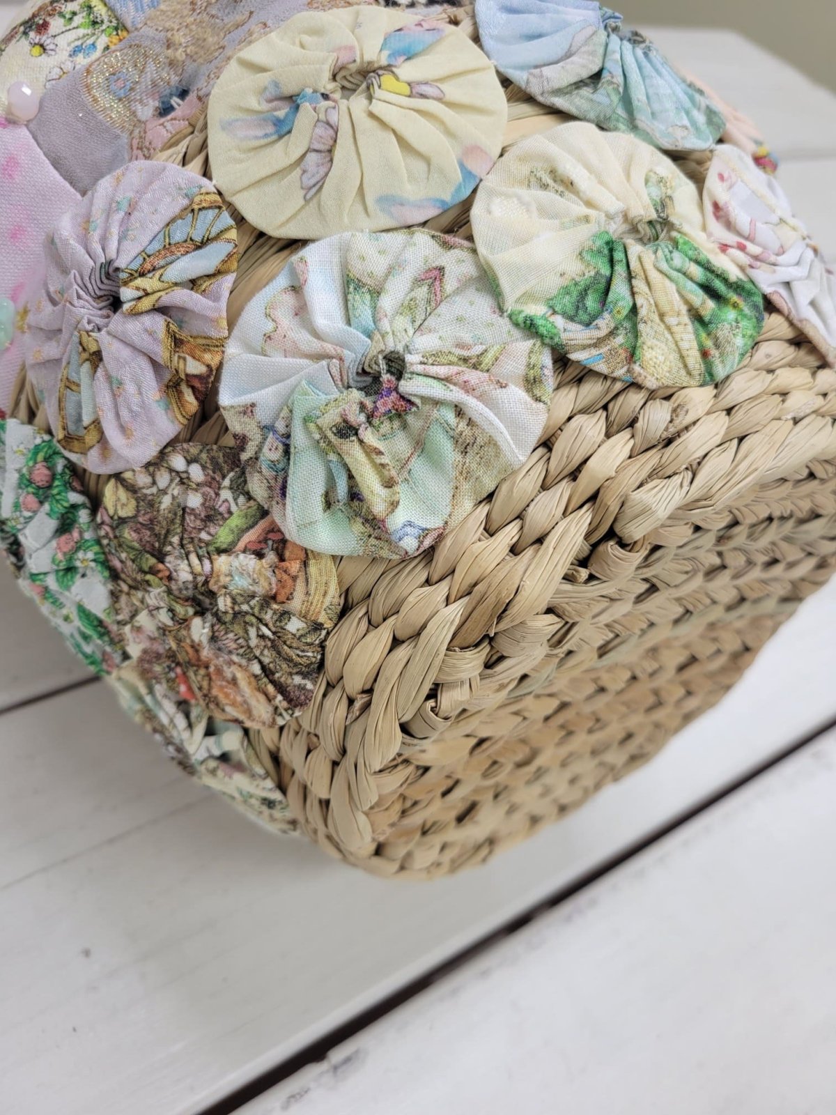 画像7: 【即納】リメイクパッチワークかごBAG　5100700B-RM (7)