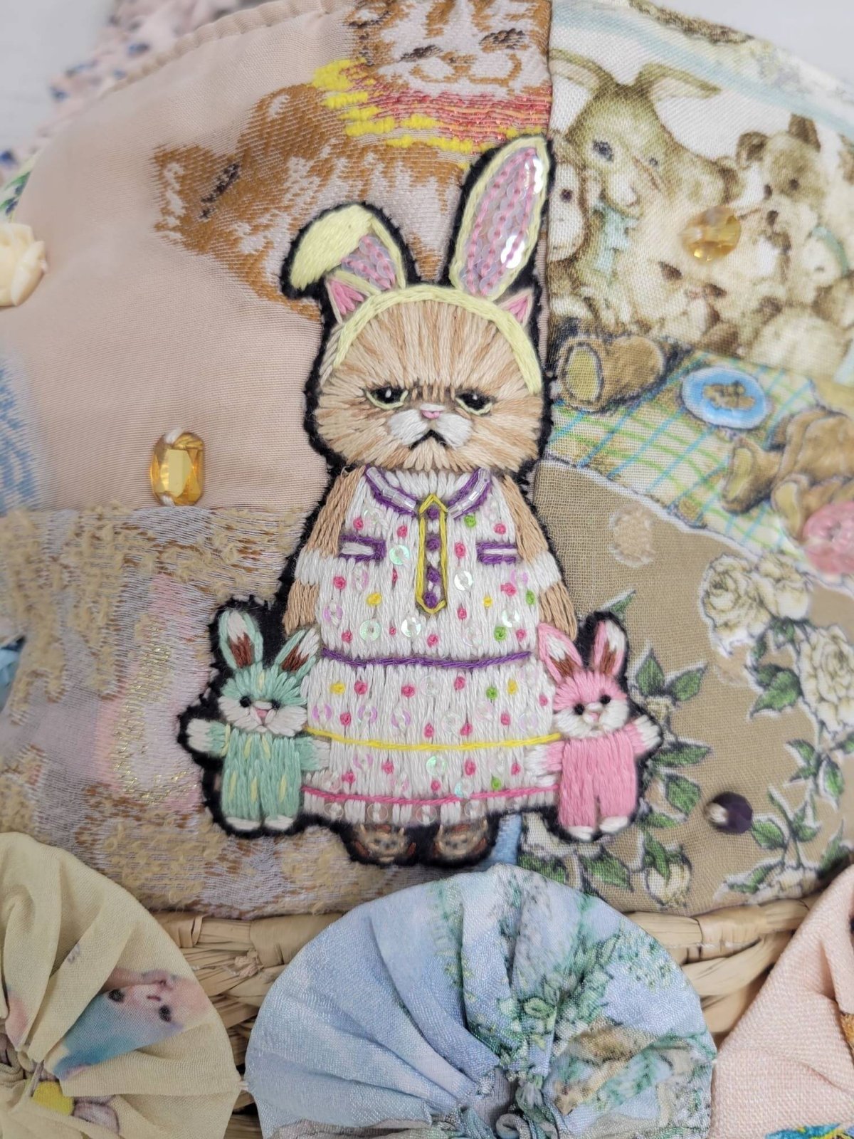 画像8: 【即納】リメイクパッチワークかごBAG　5100700B-RM (8)