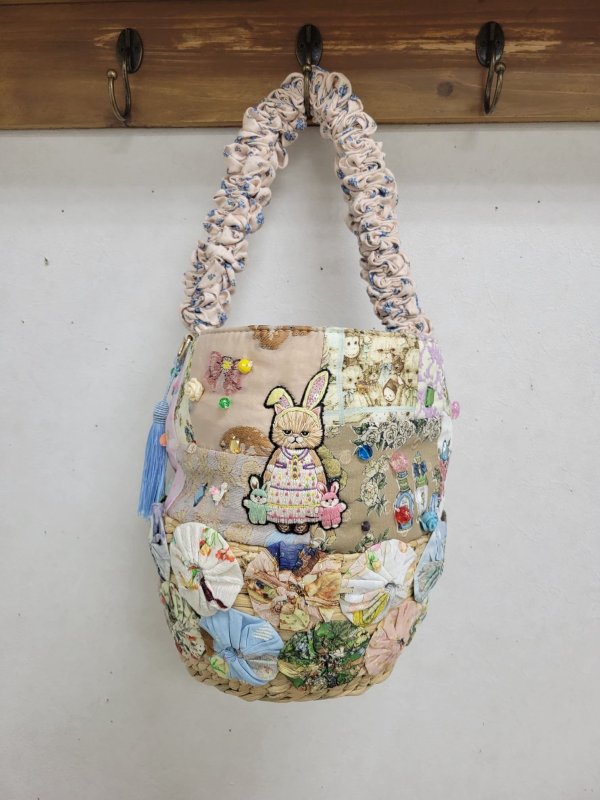 yukiemon（ユキエモン）リメイクパッチワークかごBAG 5100700B-RM | 陽