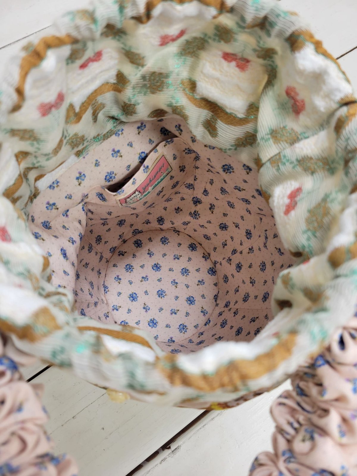 画像6: 【即納】リメイクパッチワークかごBAG　5100700B-RM (6)