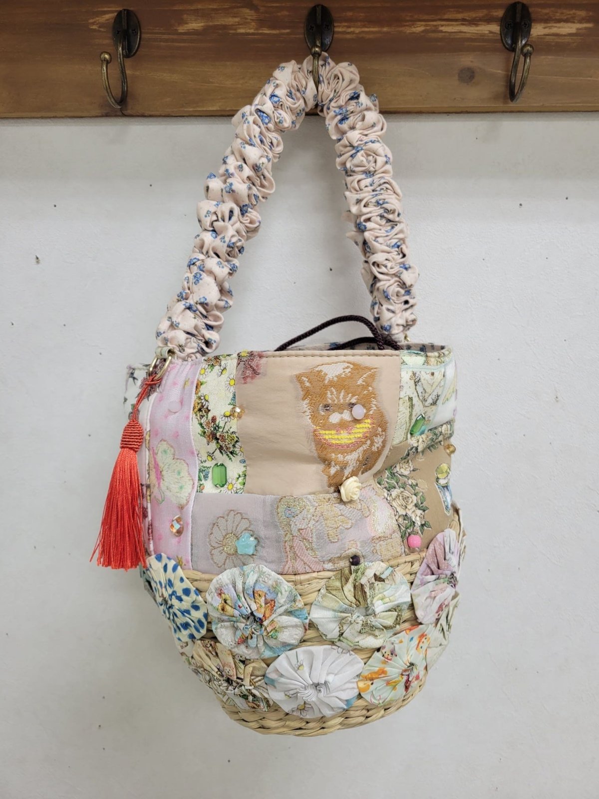 画像4: 【即納】リメイクパッチワークかごBAG　5100700B-RM (4)