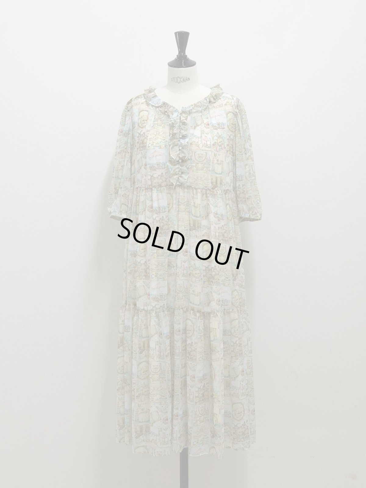 画像9: 【4月下旬〜5月中旬】5分袖テキスタイルワンピース（M） 6110170　※数量限定 (9)