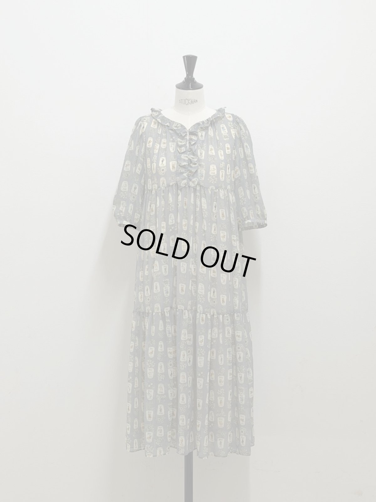 画像10: 【4月下旬〜5月中旬】5分袖テキスタイルワンピース（M） 6110170　※数量限定 (10)