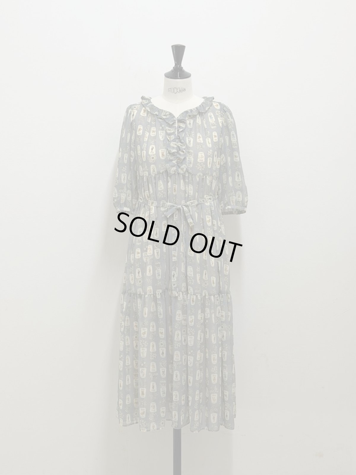 画像12: 【4月下旬〜5月中旬】5分袖テキスタイルワンピース（M） 6110170　※数量限定 (12)