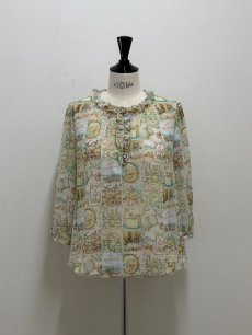 画像7: 【4月下旬〜5月中旬】5分袖テキスタイルブラウス（3L） 6670060　※数量限定 (7)