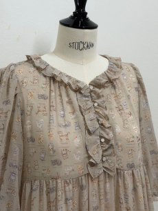 画像5: 【4月下旬〜5月中旬】5分袖テキスタイルワンピース ペチなし（M） 6110190　※数量限定 (5)