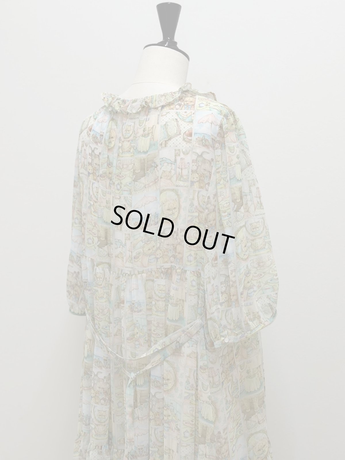 画像8: 【4月下旬〜5月中旬】5分袖テキスタイルワンピース（M） 6110170　※数量限定 (8)