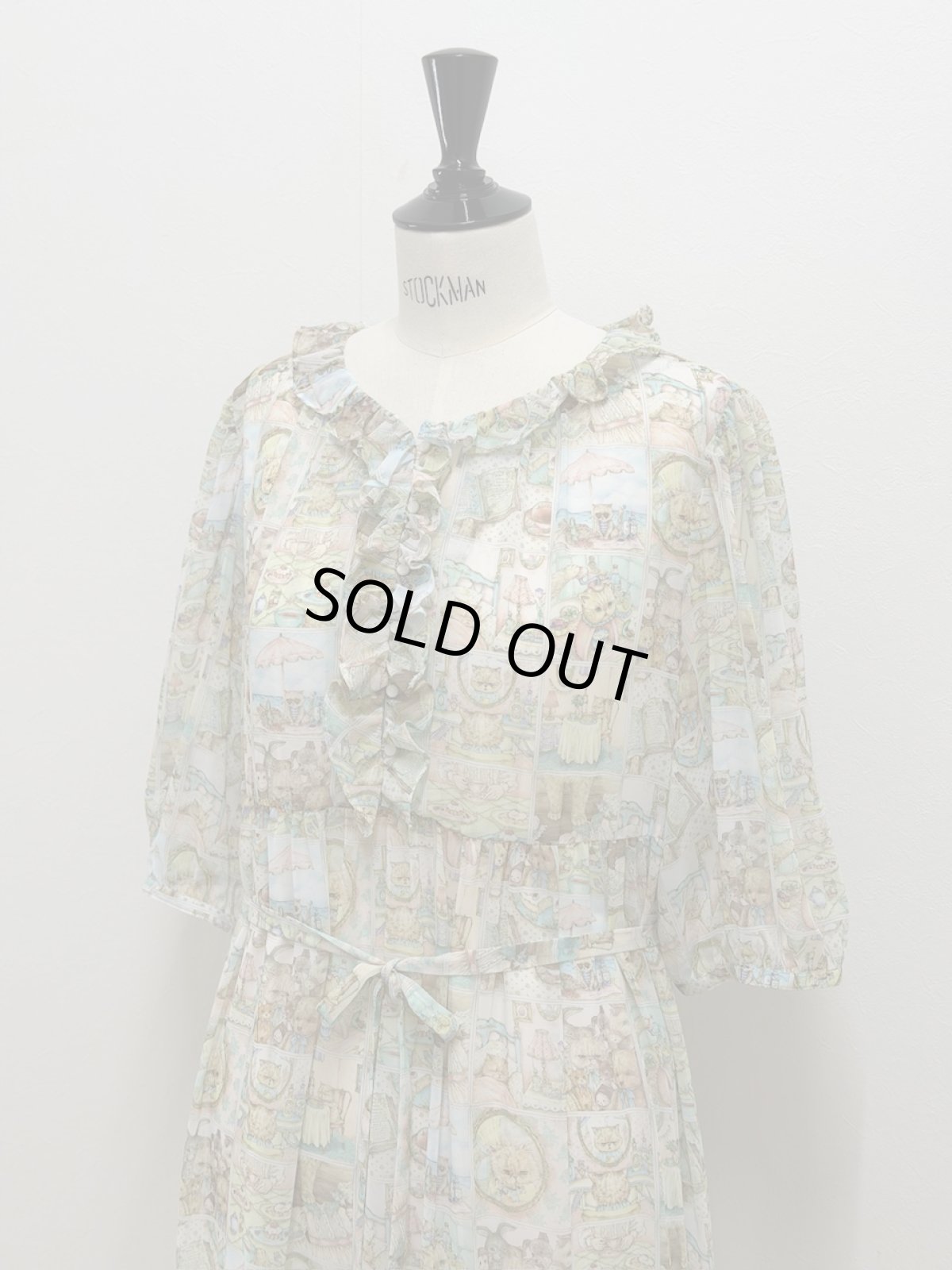 画像6: 【4月下旬〜5月中旬】5分袖テキスタイルワンピース（M） 6110170　※数量限定 (6)