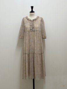 画像4: 【4月下旬〜5月中旬】5分袖テキスタイルワンピース ペチなし（M） 6110190　※数量限定 (4)