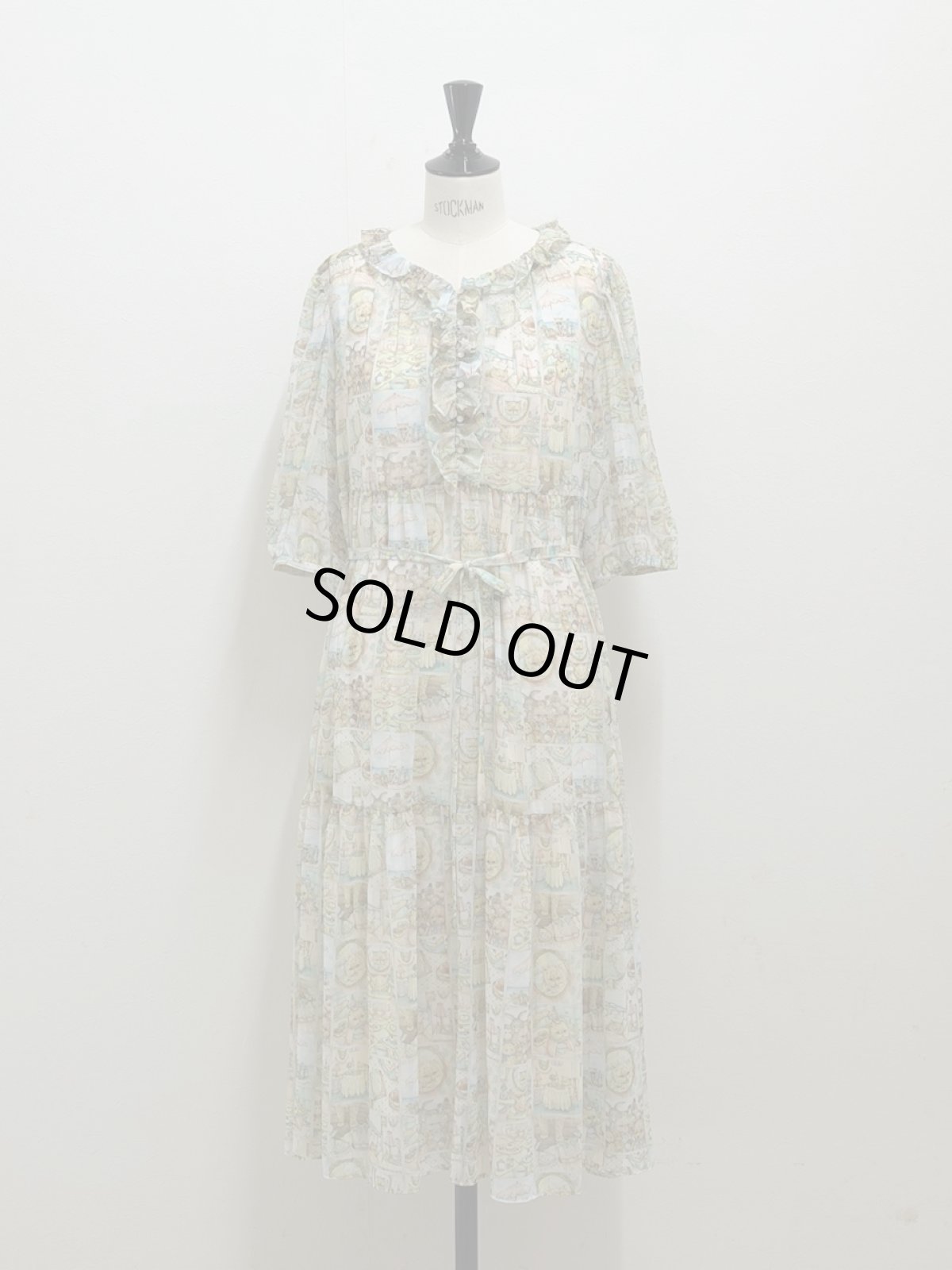 画像5: 【4月下旬〜5月中旬】5分袖テキスタイルワンピース（M） 6110170　※数量限定 (5)