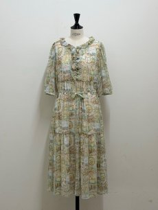 画像8: 【4月下旬〜5月中旬】5分袖テキスタイルワンピース ペチなし（M） 6110190　※数量限定 (8)