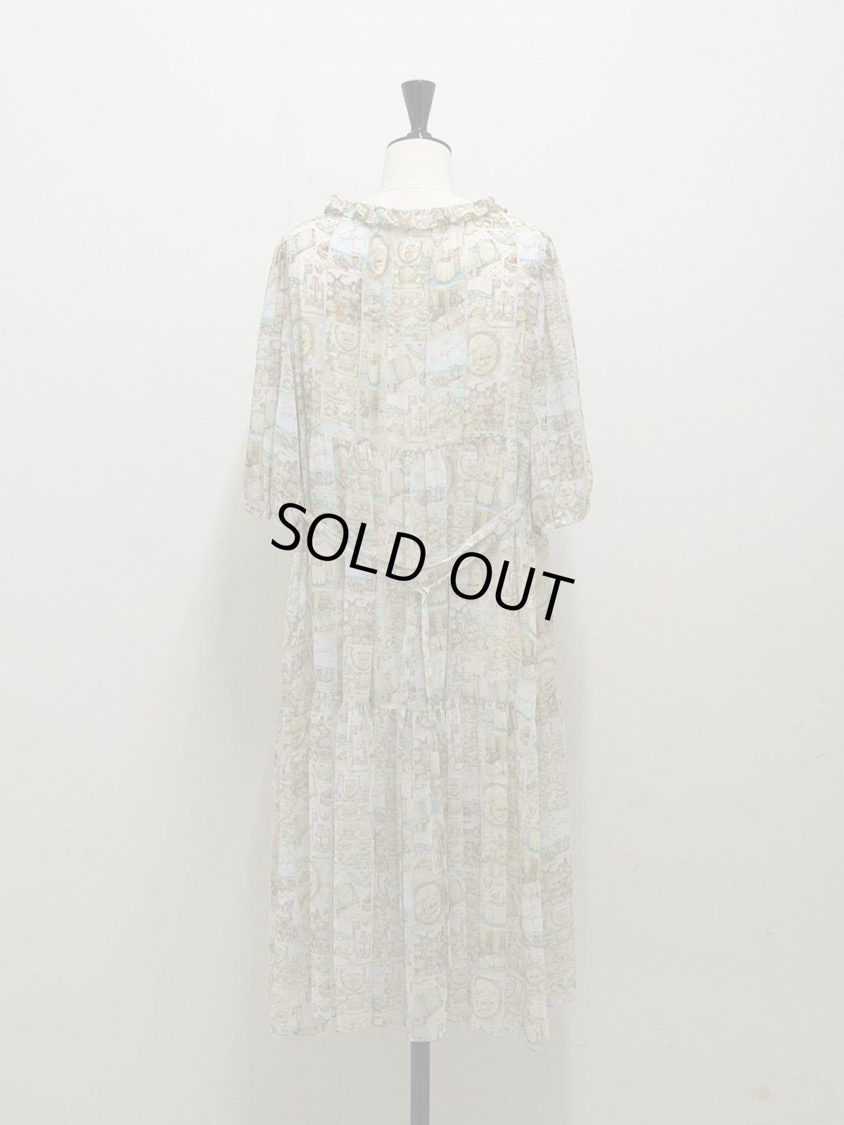 画像7: 【4月下旬〜5月中旬】5分袖テキスタイルワンピース（M） 6110170　※数量限定 (7)