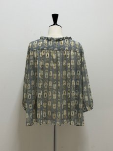 画像4: 【4月下旬〜5月中旬】5分袖テキスタイルブラウス（3L） 6670060　※数量限定 (4)