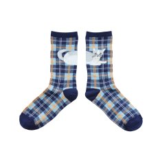 画像1: 松尾ミユキ  Check Socks Ruru MM314 (1)