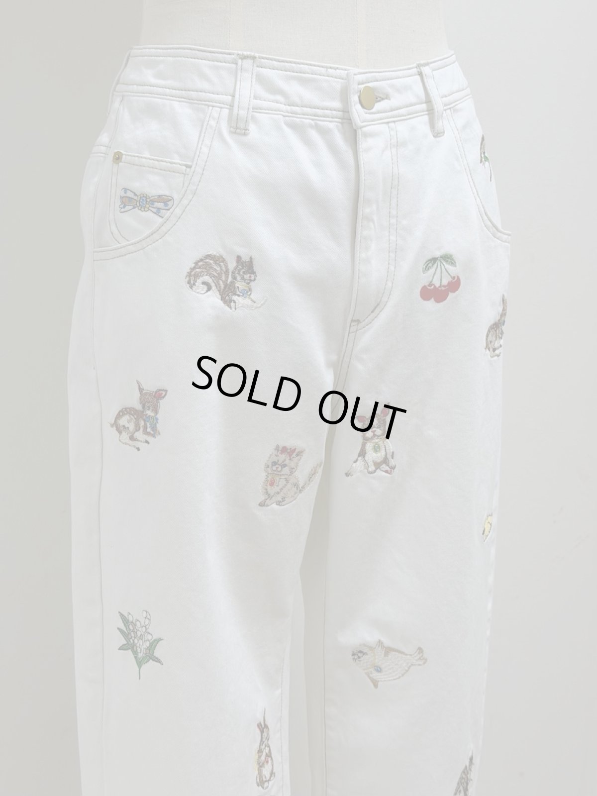 画像12: 【5月中旬〜5月下旬】fortune刺繍デニムパンツ(3L)　6640060 (12)