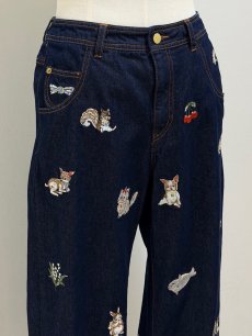 画像3: 【5月中旬〜5月下旬】fortune刺繍デニムパンツ(M)　6140050 (3)