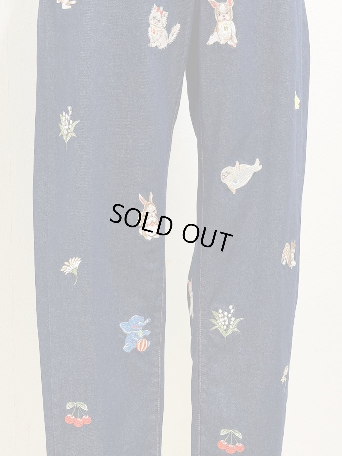 画像4: 【5月中旬〜5月下旬】fortune刺繍デニムパンツ(3L)　6640060 (4)