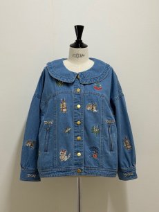 画像1: 【5月中旬〜5月下旬】fortune刺繍Gジャン(3L) 　6690050 (1)