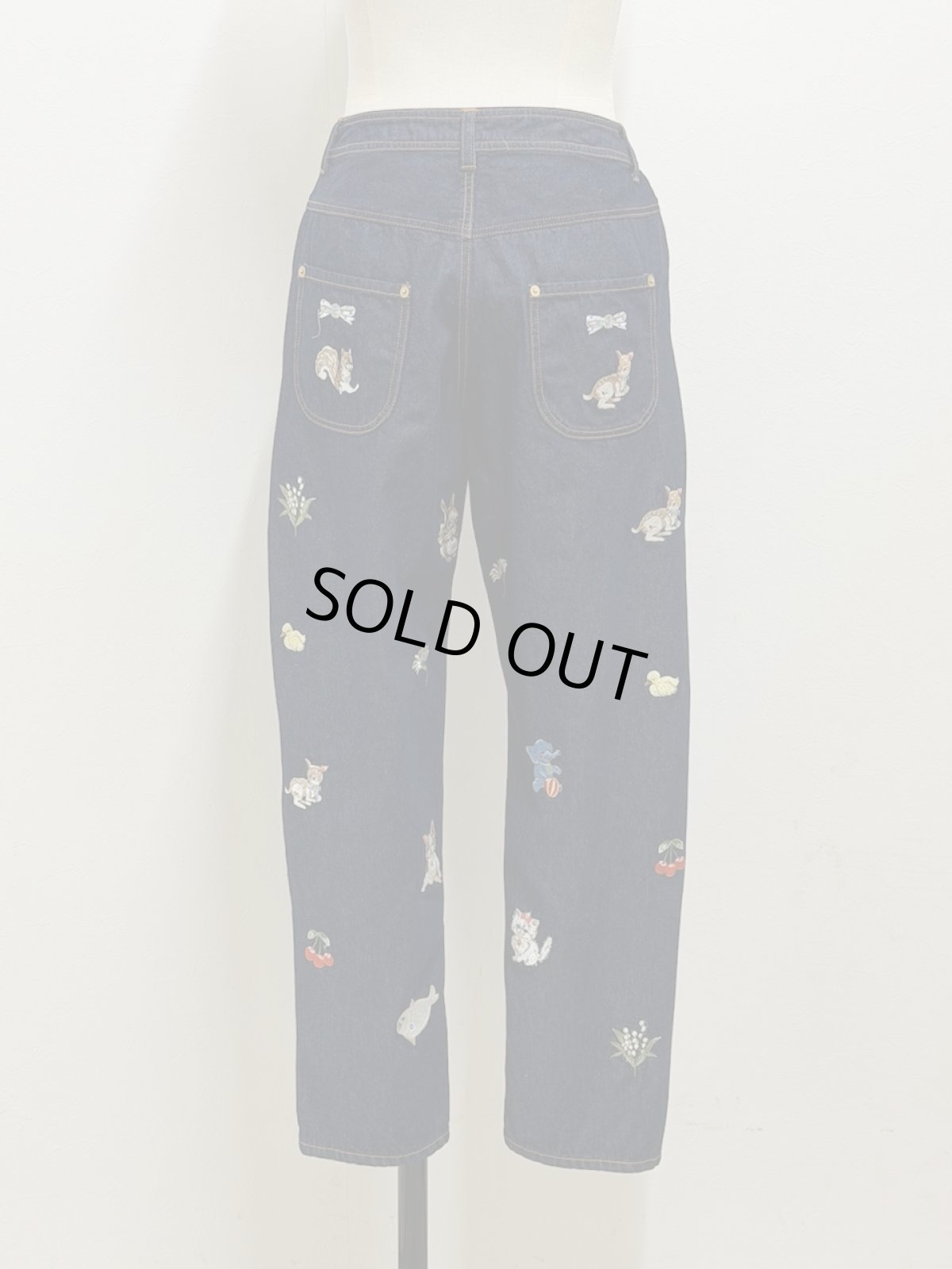 画像7: 【5月中旬〜5月下旬】fortune刺繍デニムパンツ(3L)　6640060 (7)