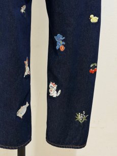 画像7: 【5月中旬〜5月下旬】fortune刺繍デニムパンツ(M)　6140050 (7)