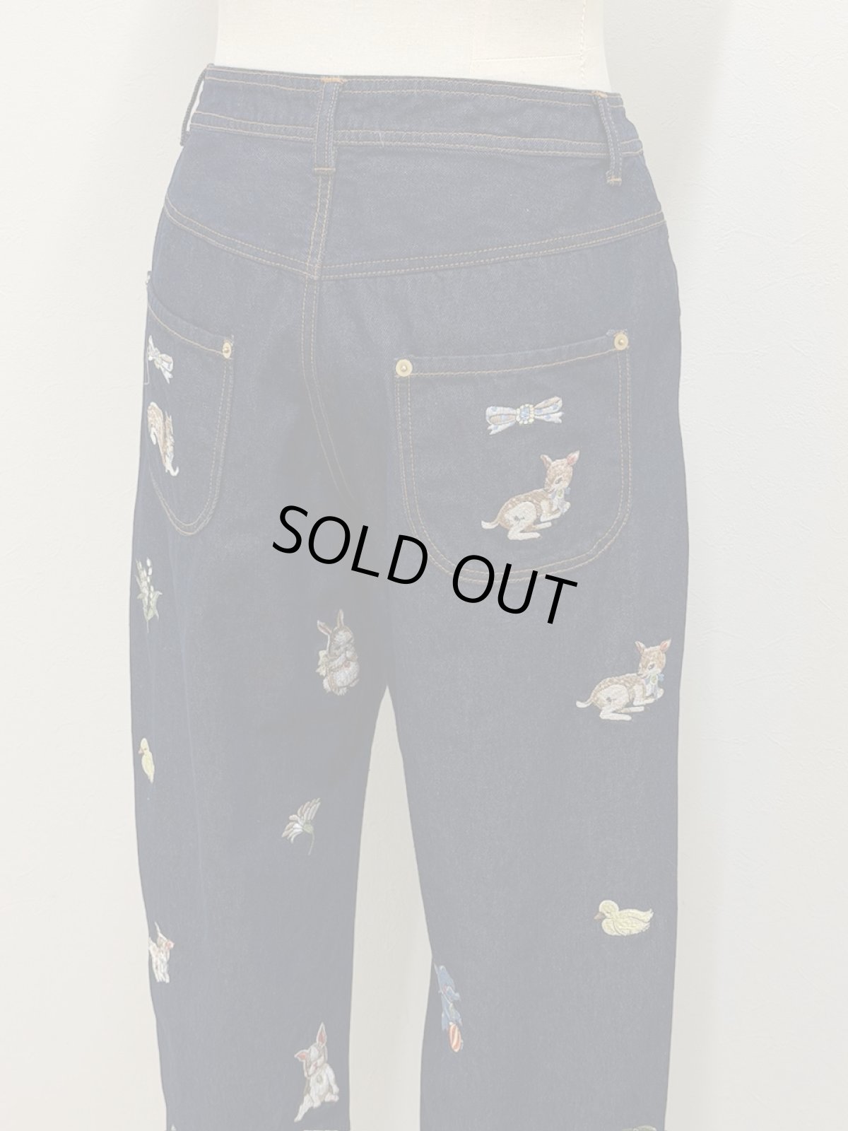 画像8: 【5月中旬〜5月下旬】fortune刺繍デニムパンツ(3L)　6640060 (8)