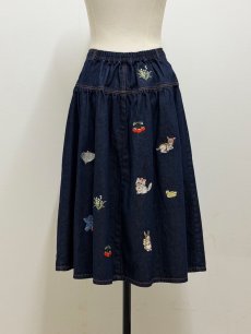 画像6: 【5月中旬〜5月下旬】fortune刺繍デニムスカート（M）6160250 (6)