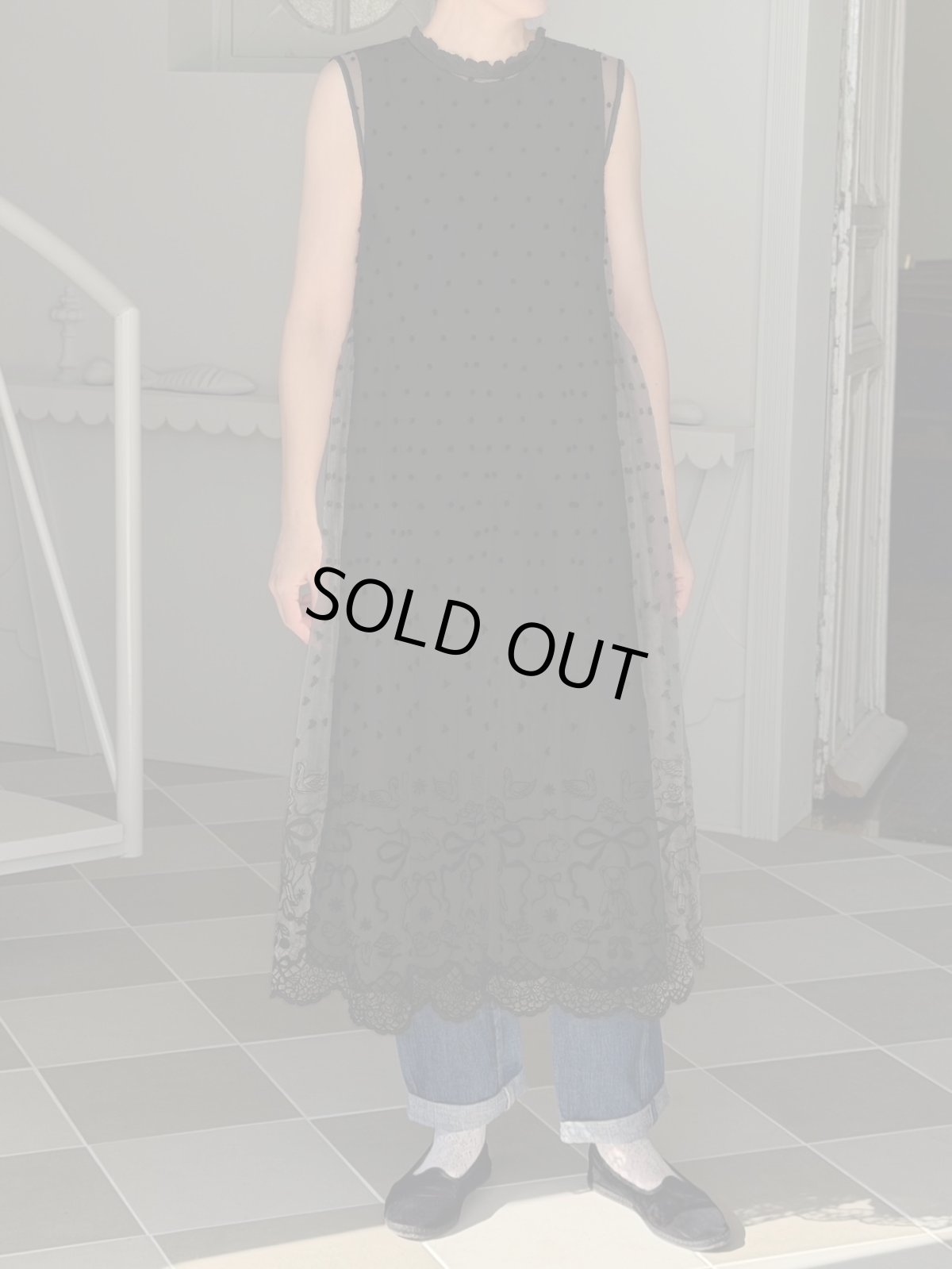 画像1: 【5月中旬〜5月下旬】シュシュワンピース（3L） 6610260 (1)