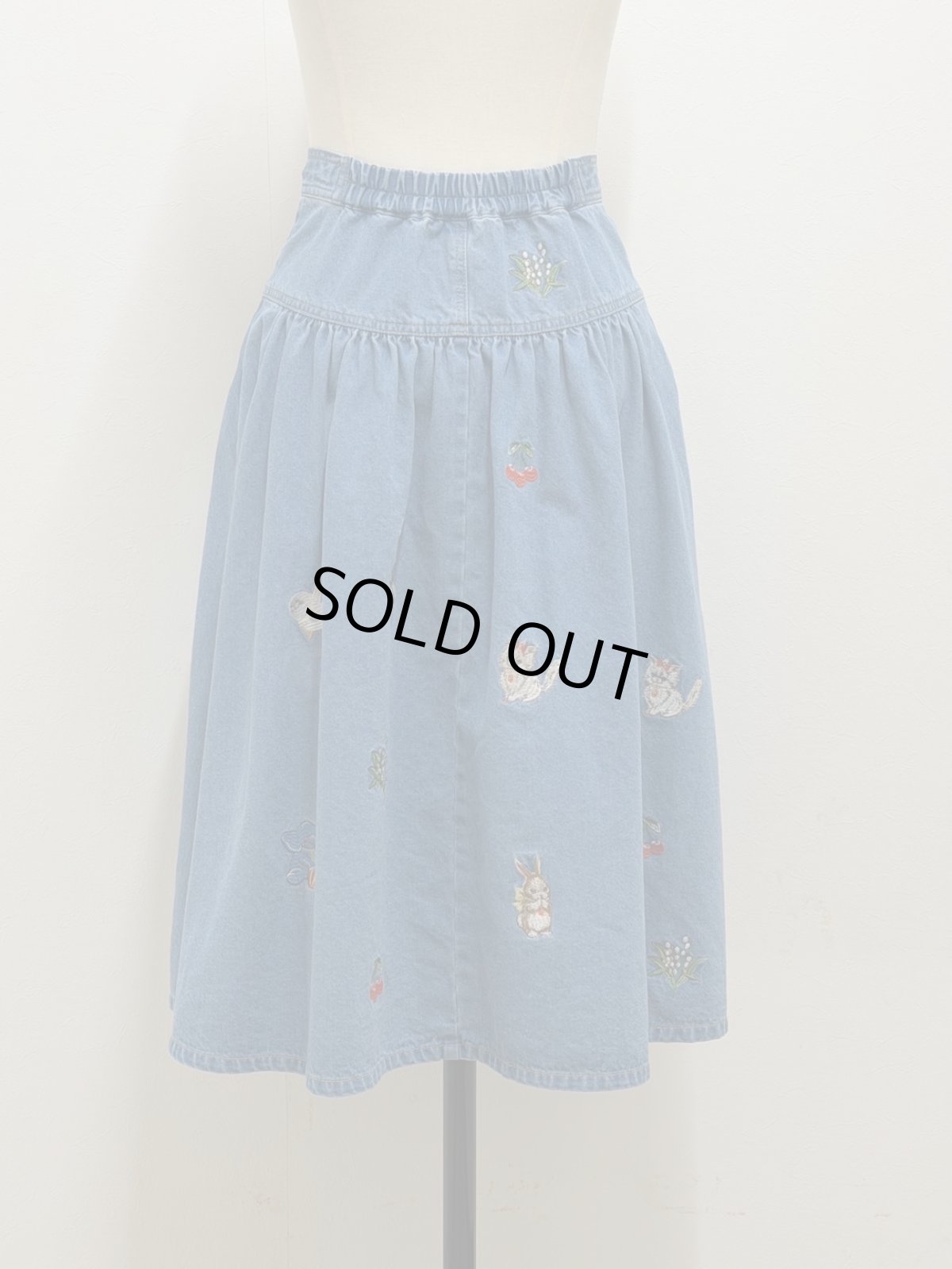 画像6: 【5月中旬〜5月下旬】fortune刺繍デニムスカート（3L）6660260 (6)