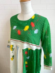 画像3: kilki ワンピース スカーフプリント BE (3)