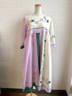 画像1: kilki ワンピース スカーフプリント PU (1)