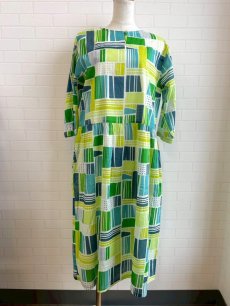 画像1: kilki ワンピース ドローイングミックス GN (1)