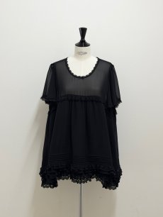 画像1: 【7月下旬〜8月上旬】デコレーションブラウス（3L） 6670210 (1)