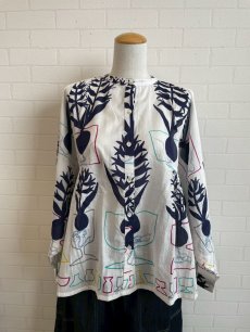 画像1: kilki ブラウス ヒヤシンス WH (1)