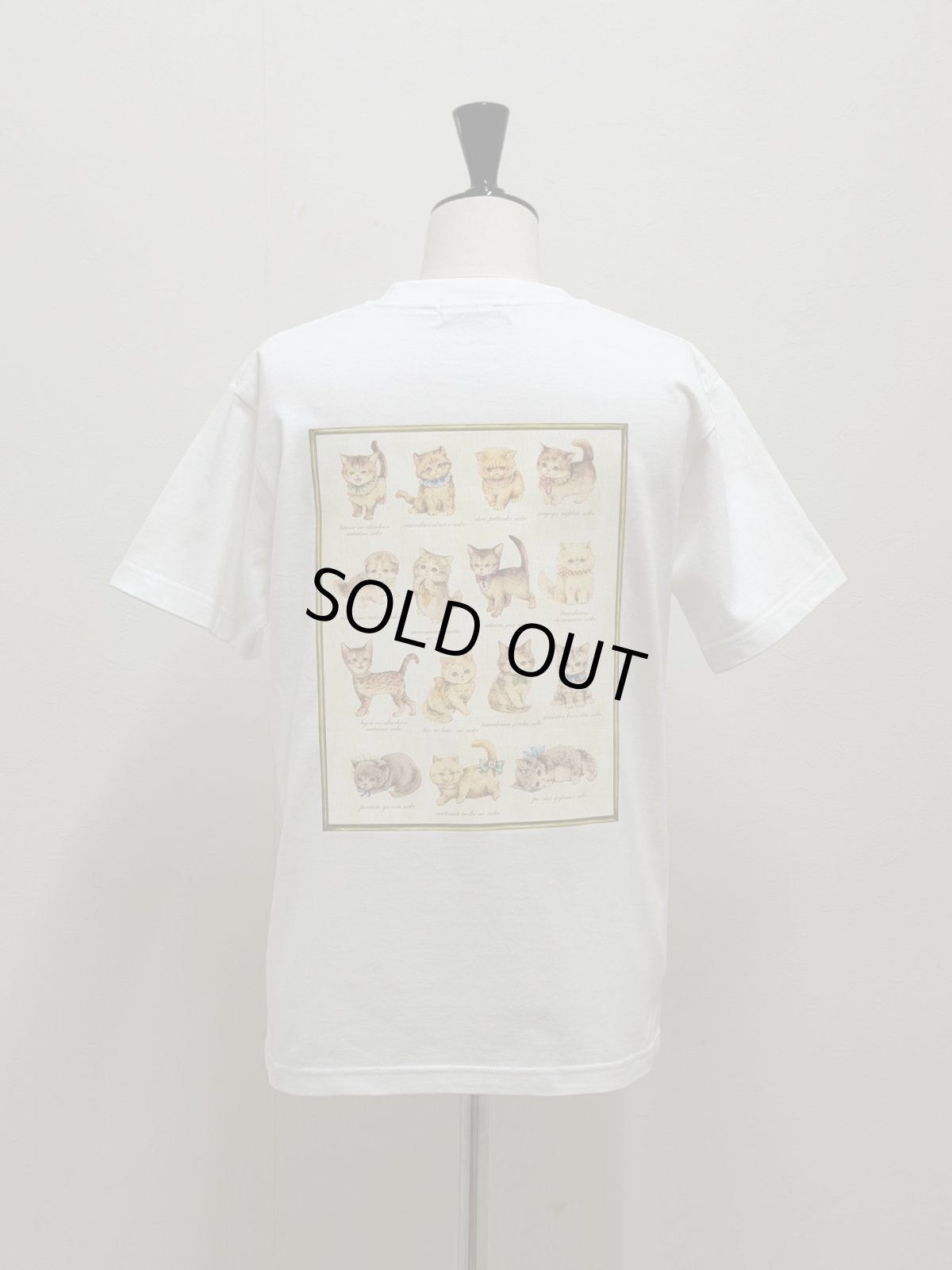 画像1: 【6月中旬〜6月下旬】ぺたぺたこねこ図鑑Tシャツ 2XL（メンズサイズ）6680390 (1)