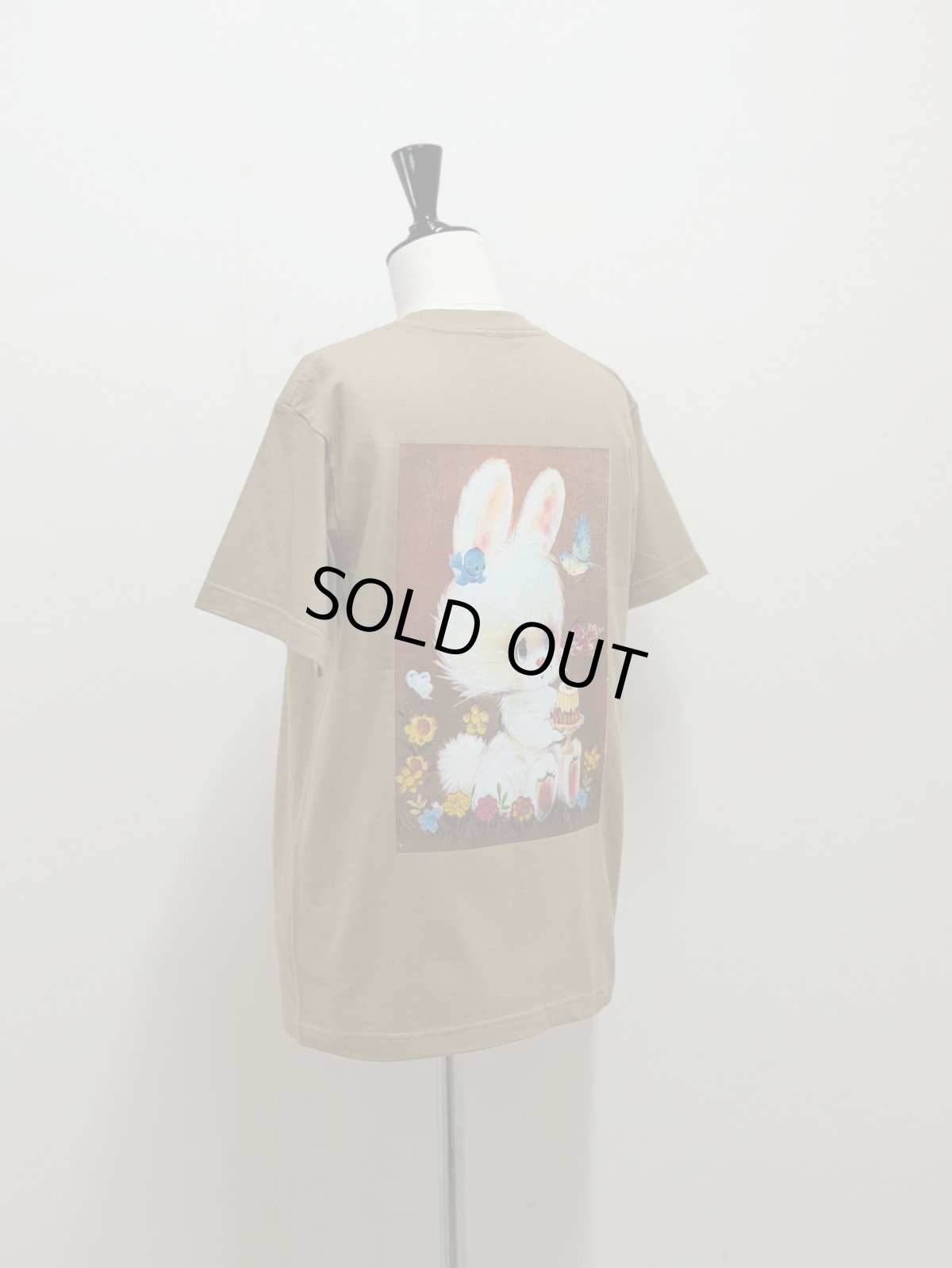 画像1: 【6月中旬〜6月下旬】ぺたぺたプレーンTシャツ・bunny M（大きめM）6180180-1B (1)