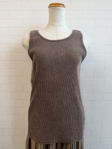 画像1: 【hunch】ピグメント製品染めリブタンクトップ (1)