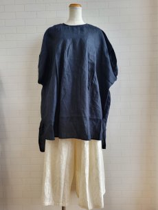 画像4: 【blue willow】リネンタックチュニック BK (4)