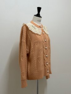 画像16: 【12月上旬〜12月中旬】ぽこぽこ編みリボンカーディガン（3L）6625020 (16)