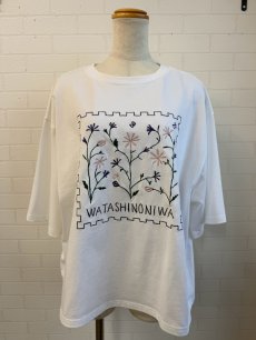 画像1: 【UNPLE】ボタニカル刺繍Tシャツ (1)