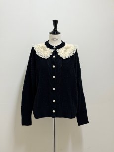画像8: 【12月上旬〜12月中旬】ぽこぽこ編みリボンカーディガン（3L）6625020 (8)