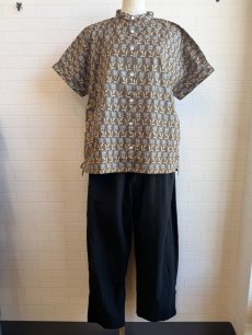 画像4: 【SUN VALLEY】コットンローンボタニカルプリントスタンドシャツ (4)