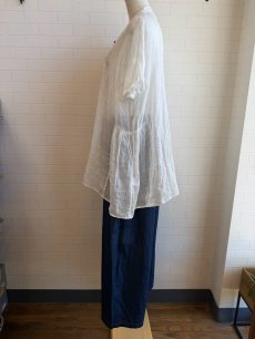 画像5: 【UNPLE】ラミーボイルパネルギャザーブラウス (5)
