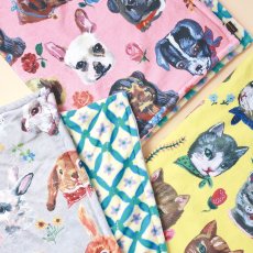 画像5: Nathalie Lete Double layer Blanket Cats-YE　NL781 (5)