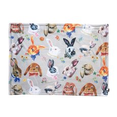 画像1: Nathalie Lete Double layer Blanket Rabbits-GY　NL783 (1)